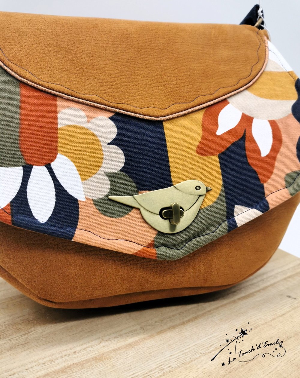 Sac Oiseau Camel Graphique--2227257114764