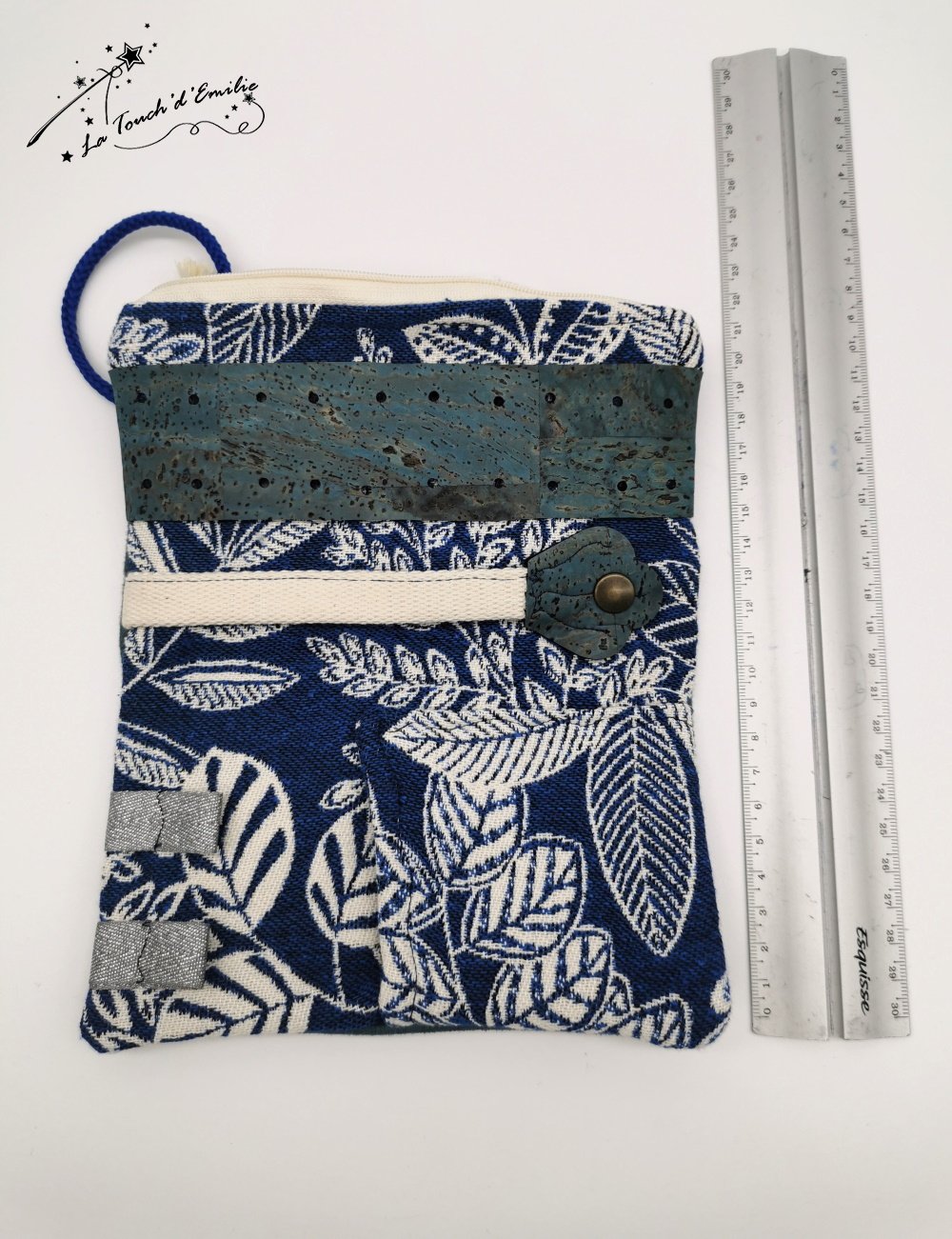 Trousse à Bijoux Jacquard Bleu--2227258924492