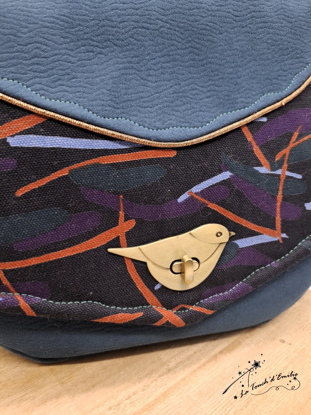 Sac Oiseau Graphique bleu--2227375413992