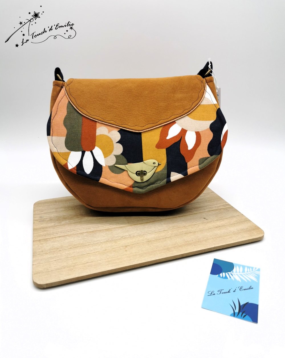 Sac Oiseau Camel Graphique--2227257114764