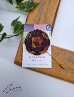 Broche Fleur Mosaïque Parme